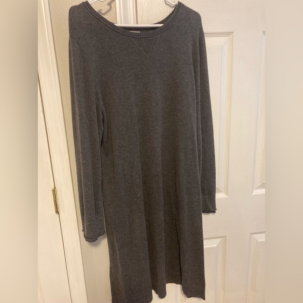 J JILL Charcoal Grey Sweater Dress, L